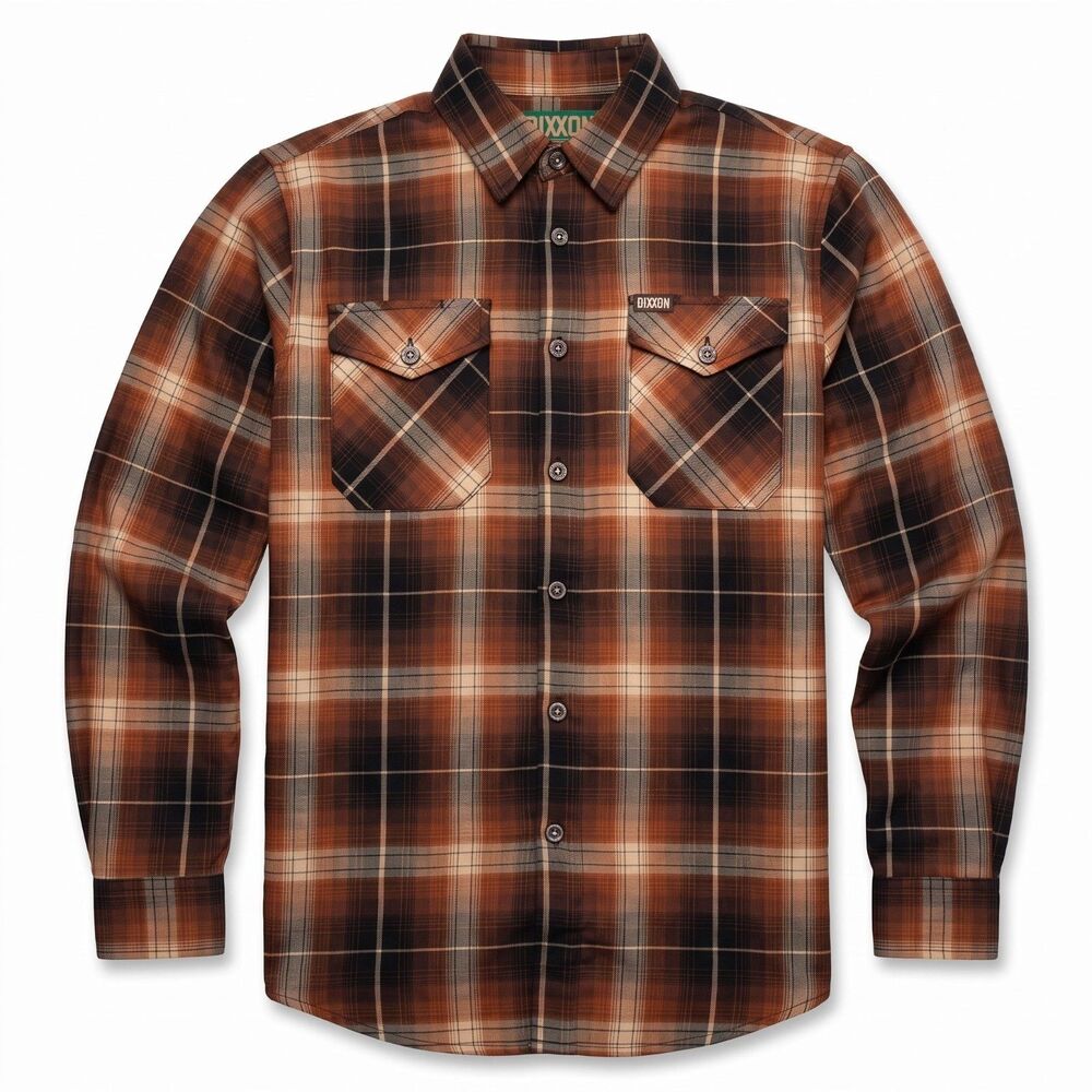 Dixxon Flannel Co The Irish Goodbye Mens Size 2X Brown Plaid Button Down Shirt